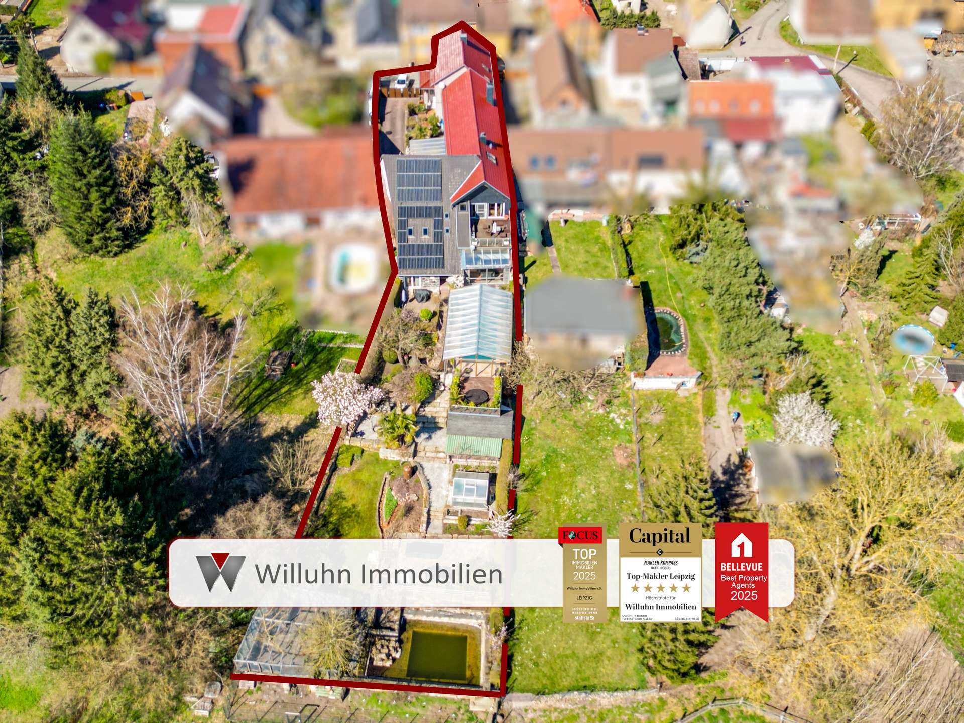 Blick auf das traumhafte Grundstück