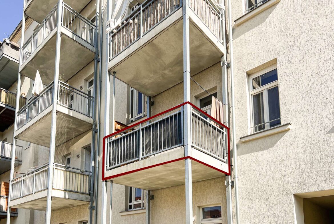 Blick auf den Ost-Balkon