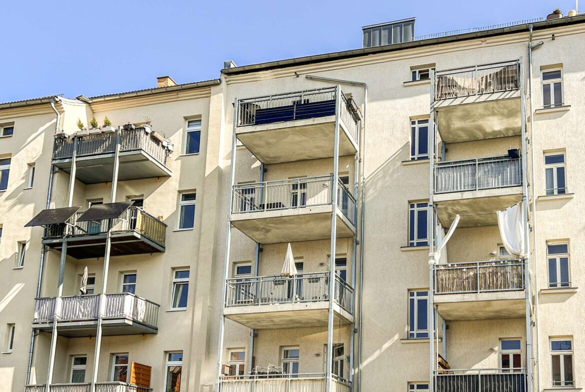 Blick in die Balkonanlage