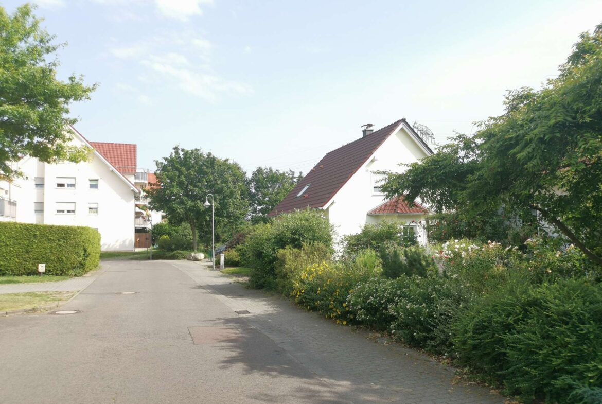 Grünes gepflegtes Umfeld