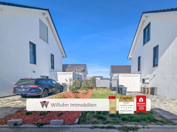 Grenzstreifen zwischen zwei Häusern