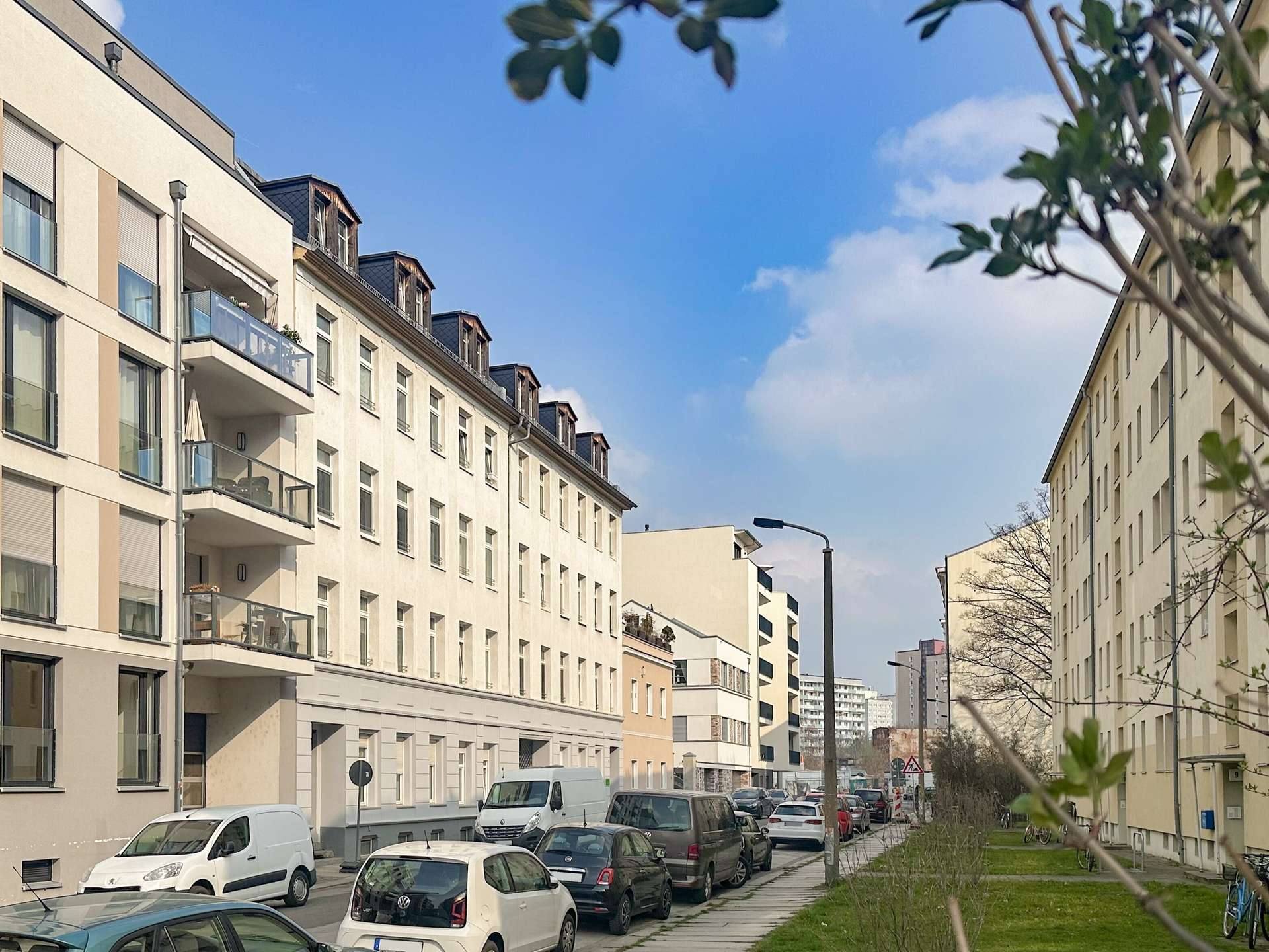 Blick zum schönen Altbau