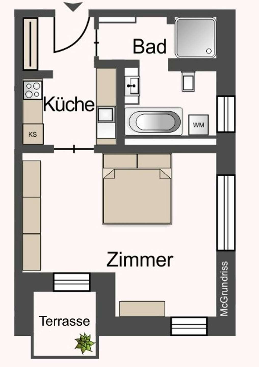 Wohnung 5 - 41 m²