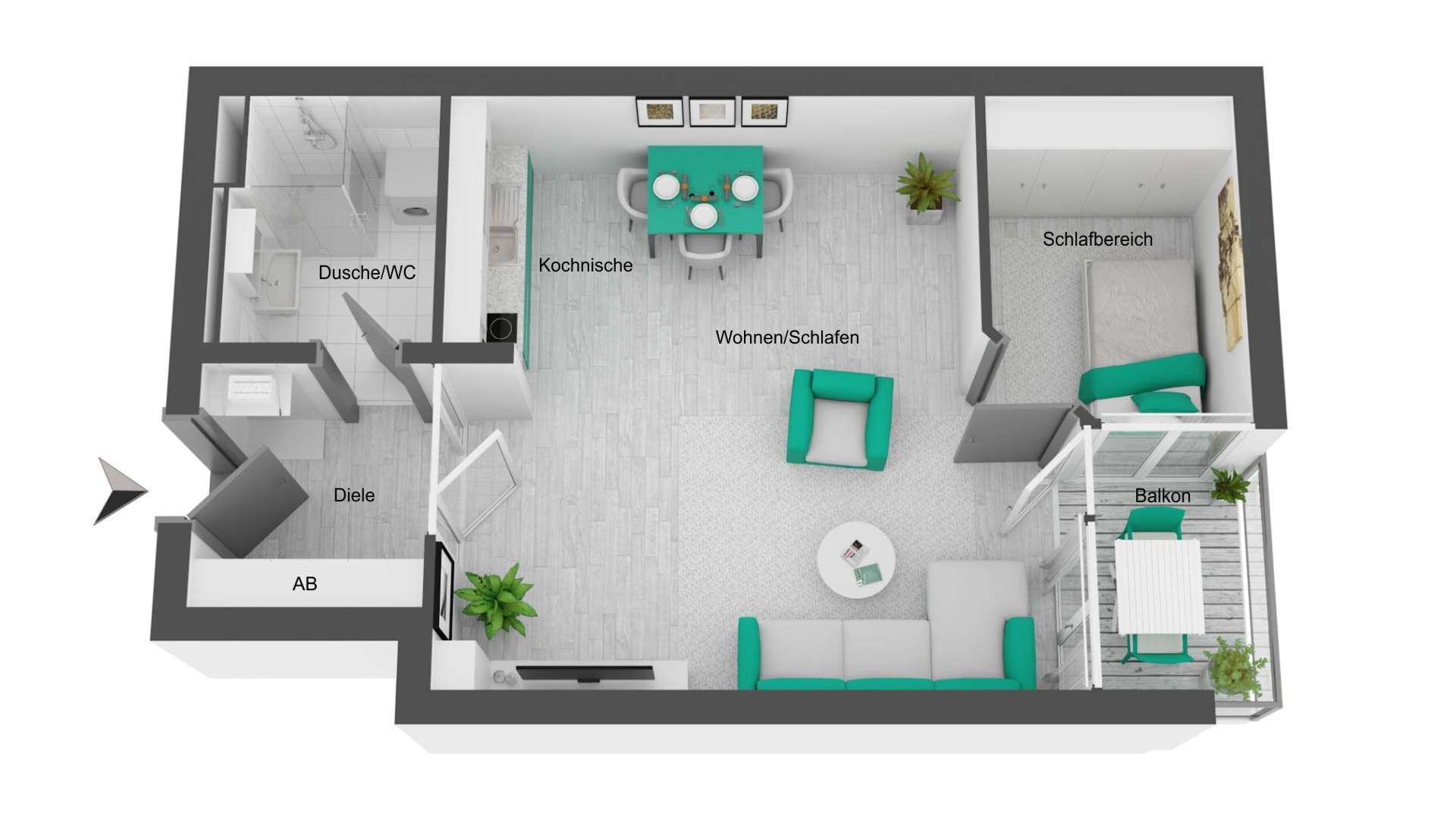 Grundriss WE 08