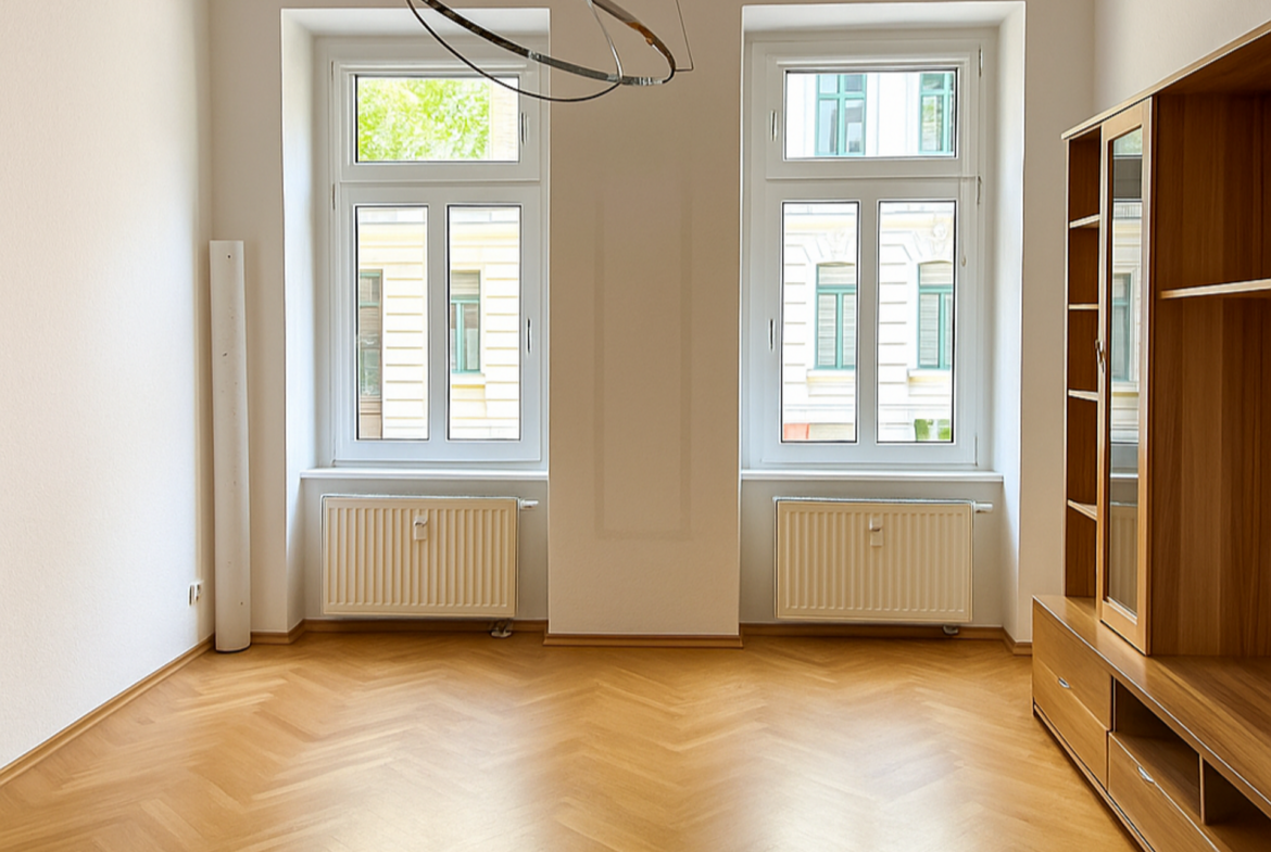 Wohnzimmer entmöbliert