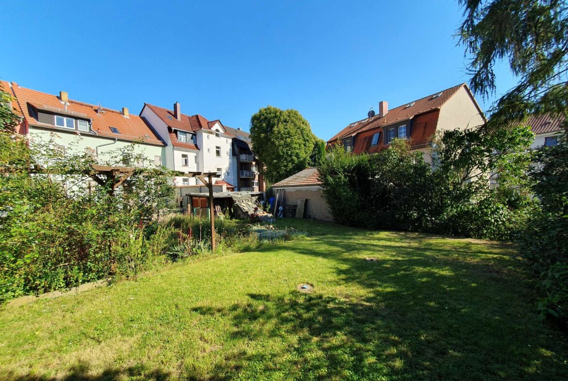 Rückansicht mit Garten