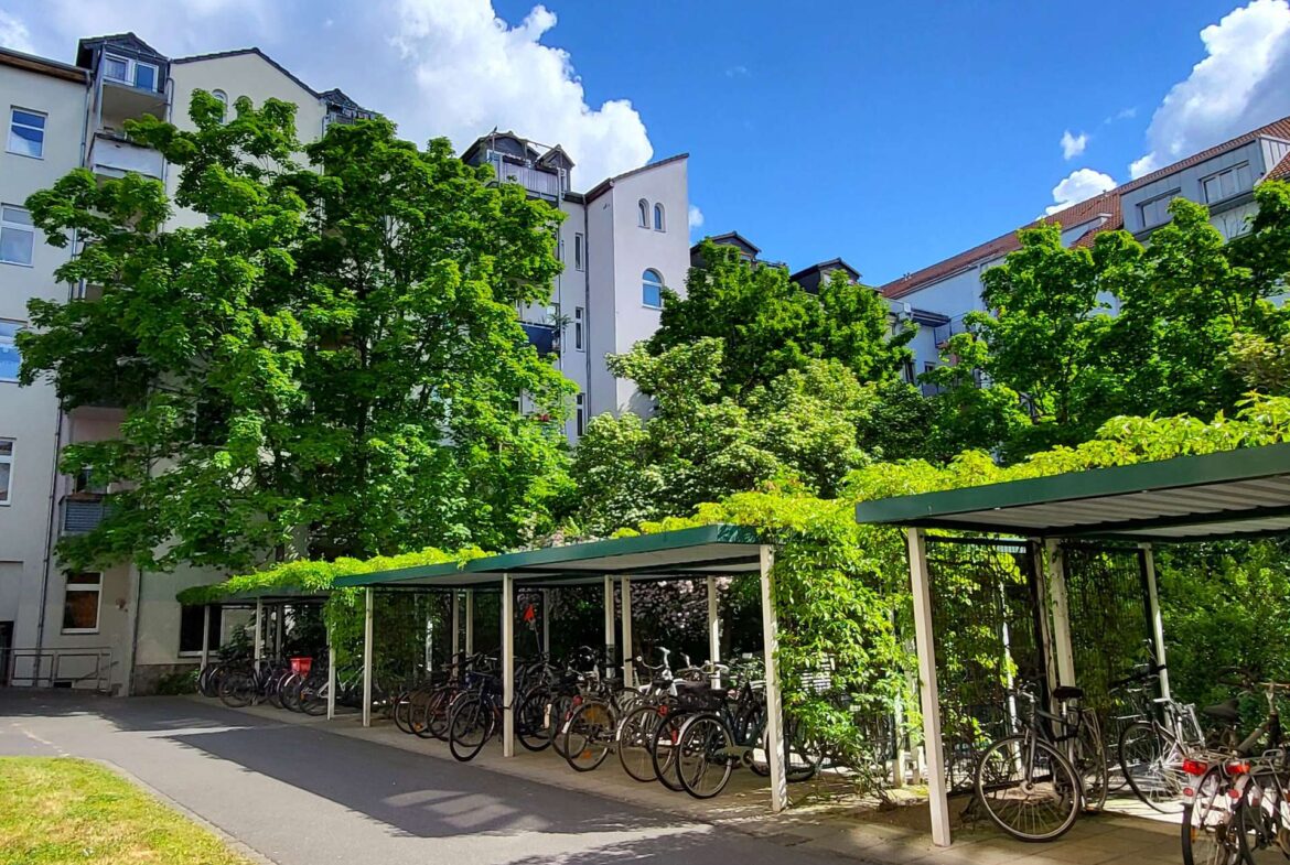 Fahrradstellplätze im Innenhof