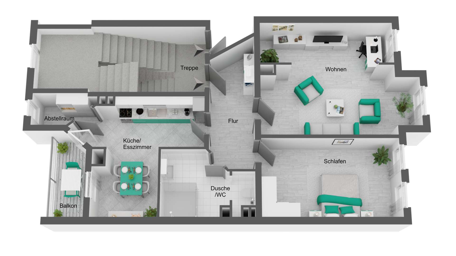 Grundriss - ca. 78 qm Wfl.