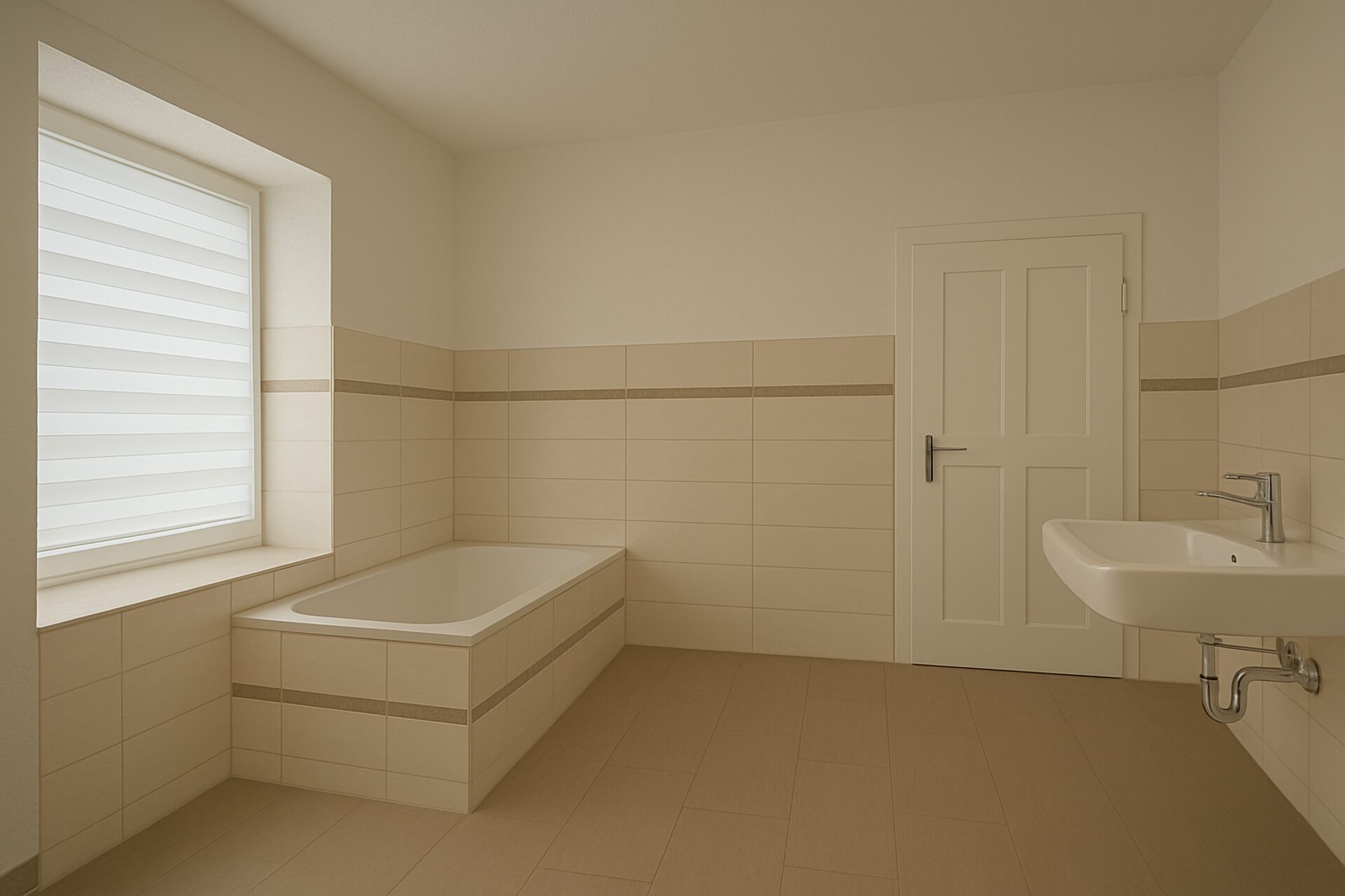 Tageslichtbad mit Badewanne