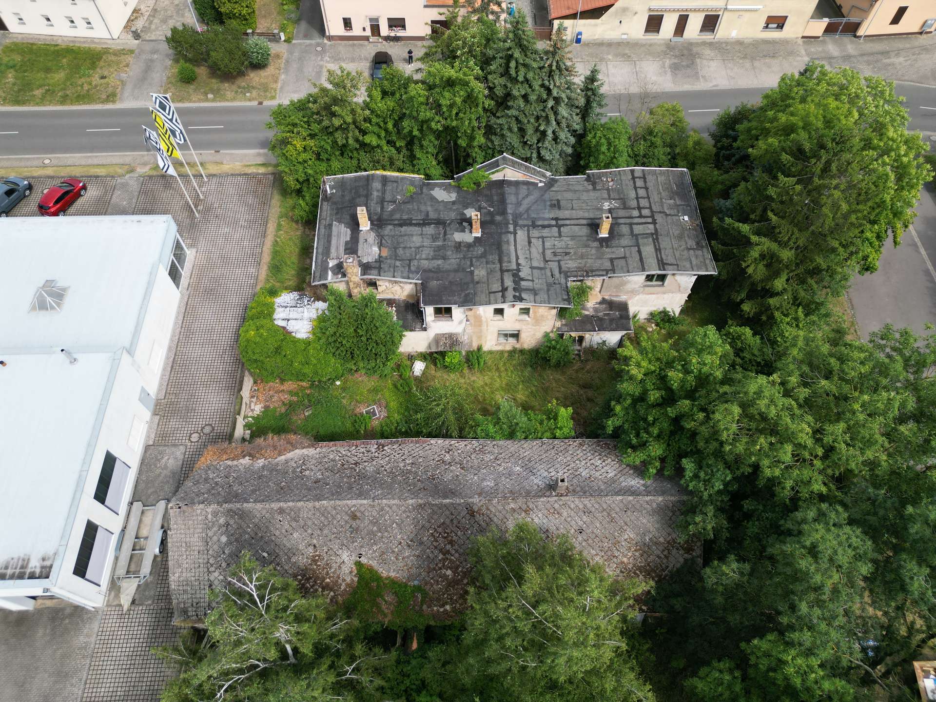 Blick zur Straße 