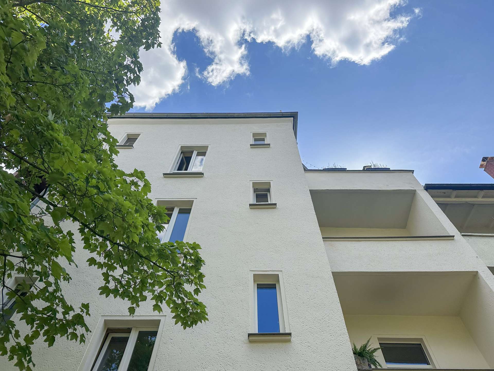 Hinteransicht des Hauses