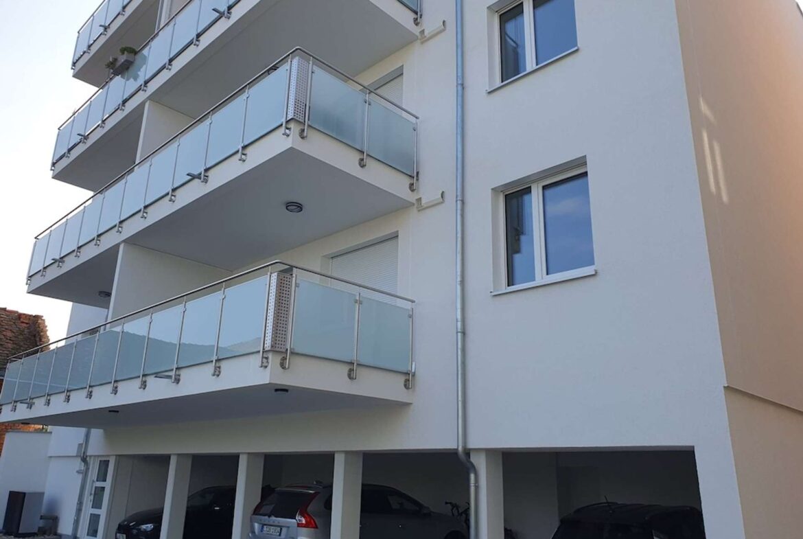 Blick auf Balkon