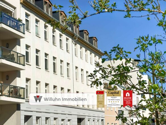 Blick zum schönen Altbau