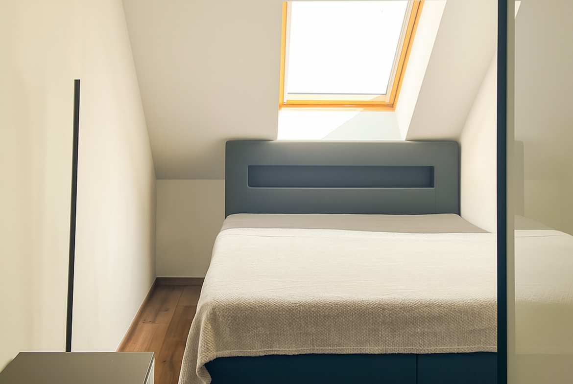 Blick in das Schlafzimmer