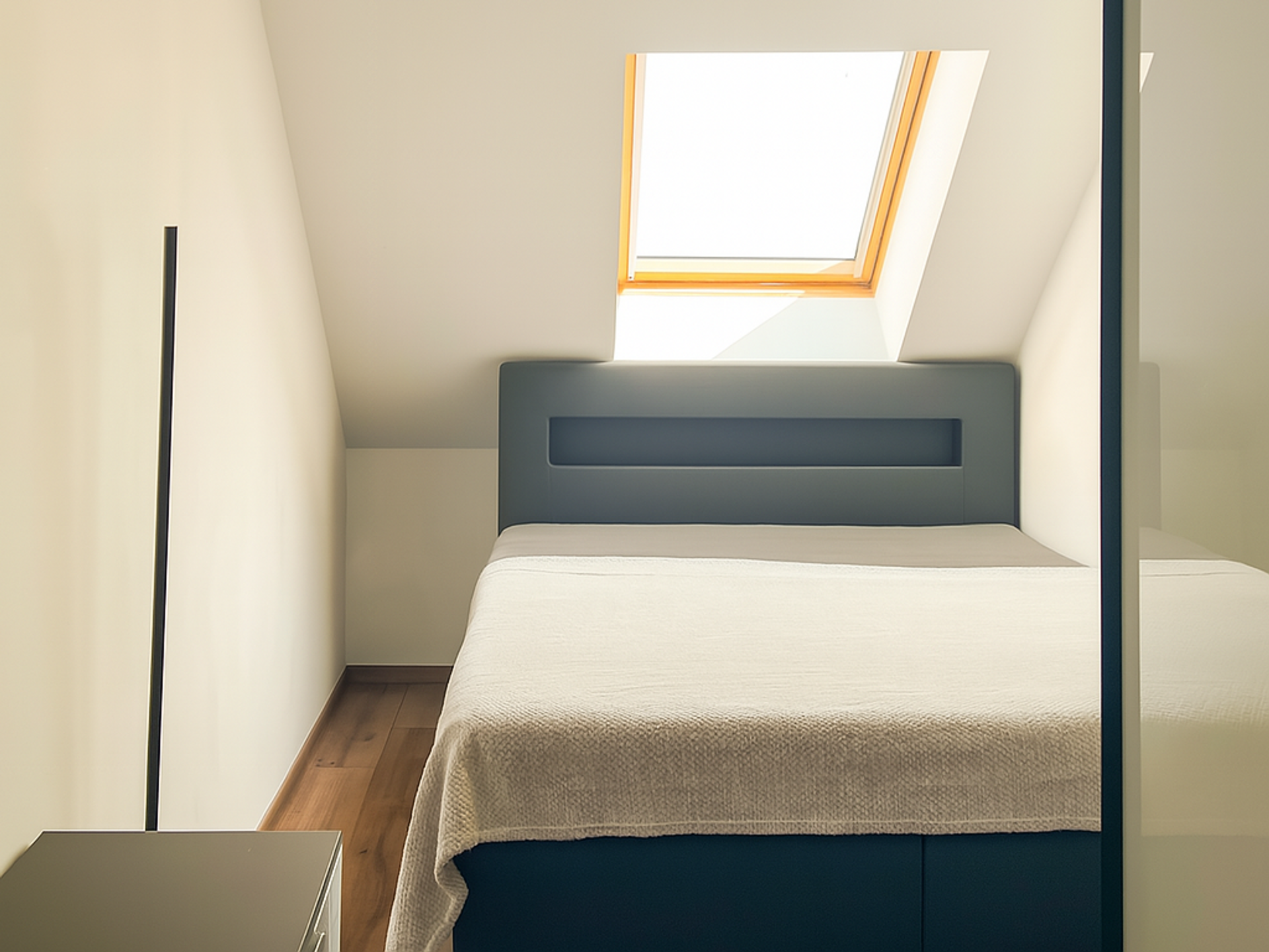Blick in das Schlafzimmer