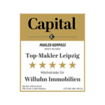 Auszeichnung des Capital Magazins mit Siegel als Top Immobilienmakler 2025 für Willuhn Immobilien