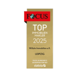 Auszeichnung vom Focus Magazin mit Siegel als Top Immobilienmakler 2025 für Willuhn Immobilien