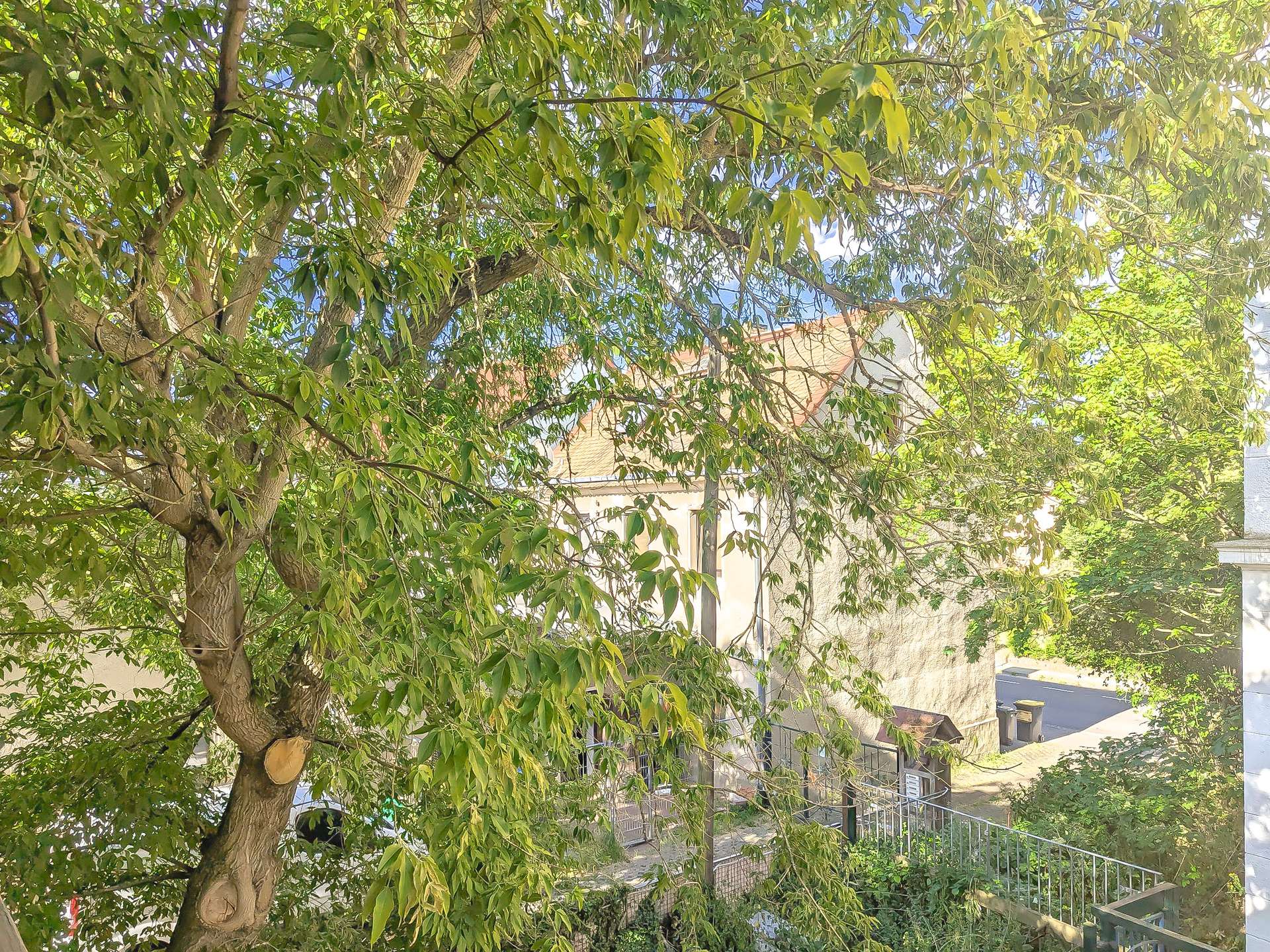 Blick vom Balkon Rückseite