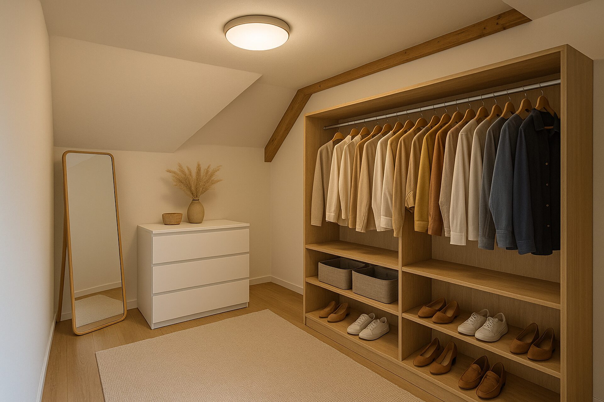 Ankleide im Schlafzimmer