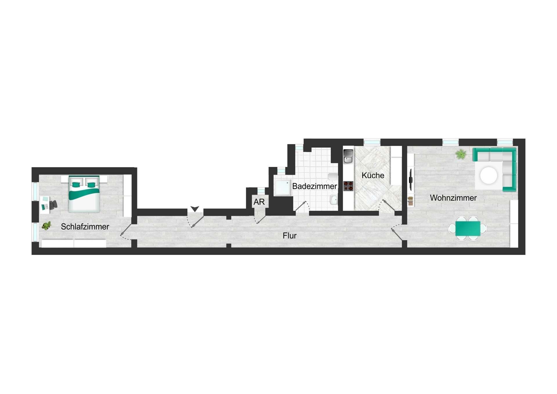 Grundriss - ca. 95 m² Wohnfläche