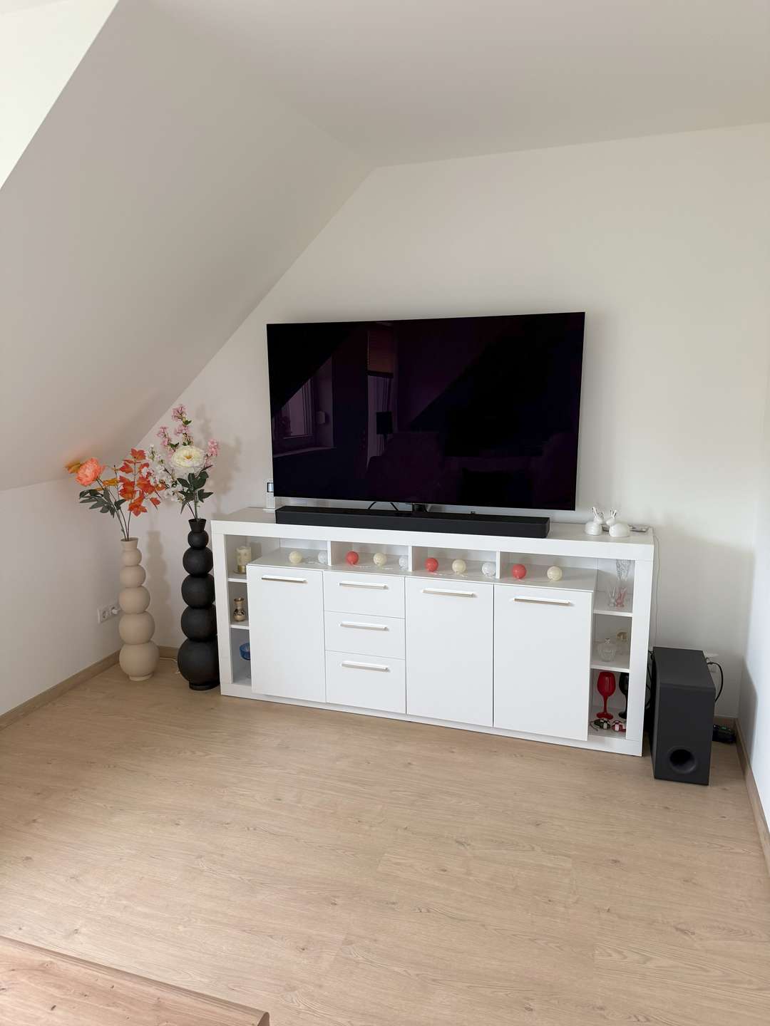 Wohnzimmer, Dachschräge