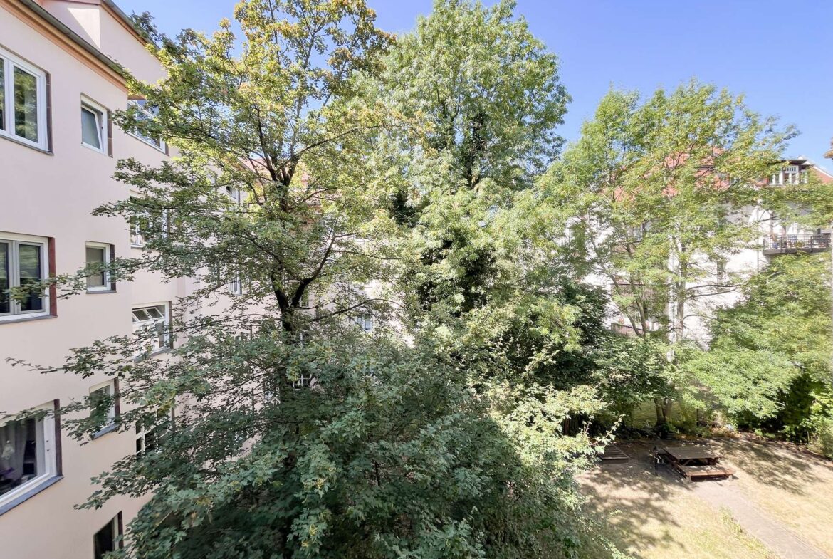 Blick vom Balkon