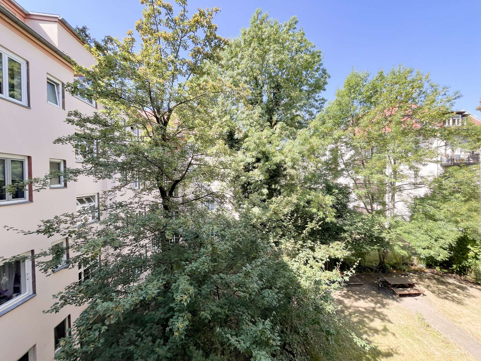 Blick vom Balkon