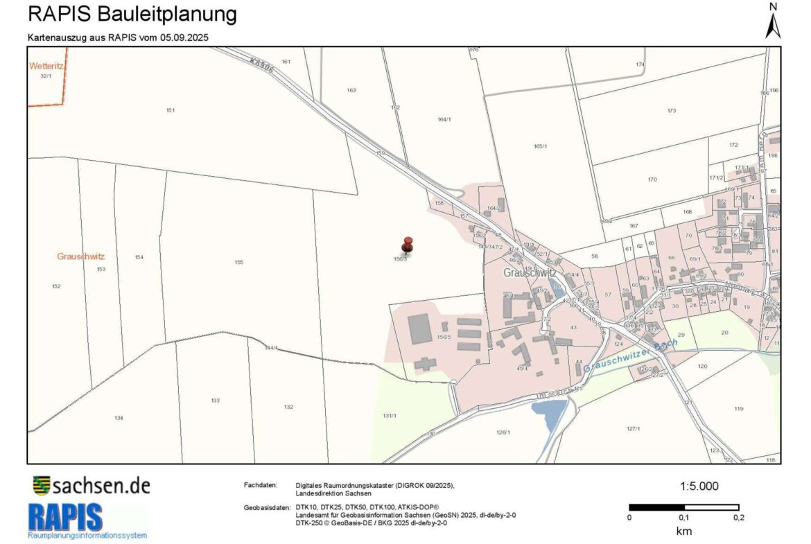 Liegenschaftskarte_Flurstück 156_3