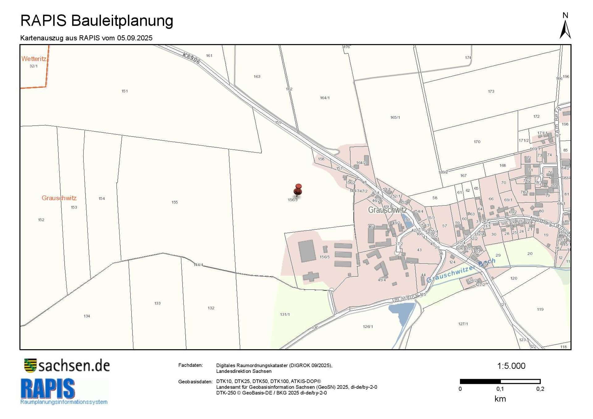 Liegenschaftskarte_Flurstück 156_3