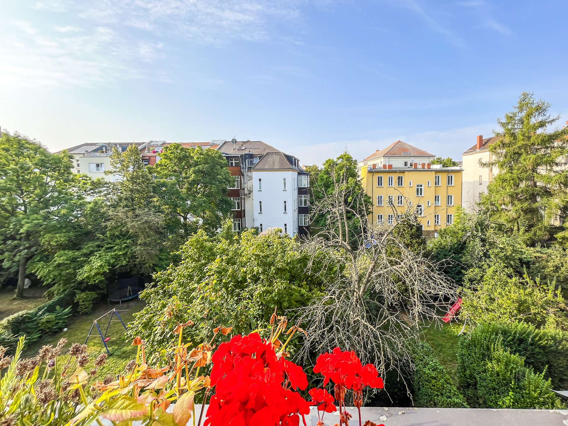 Blick vom Balkon