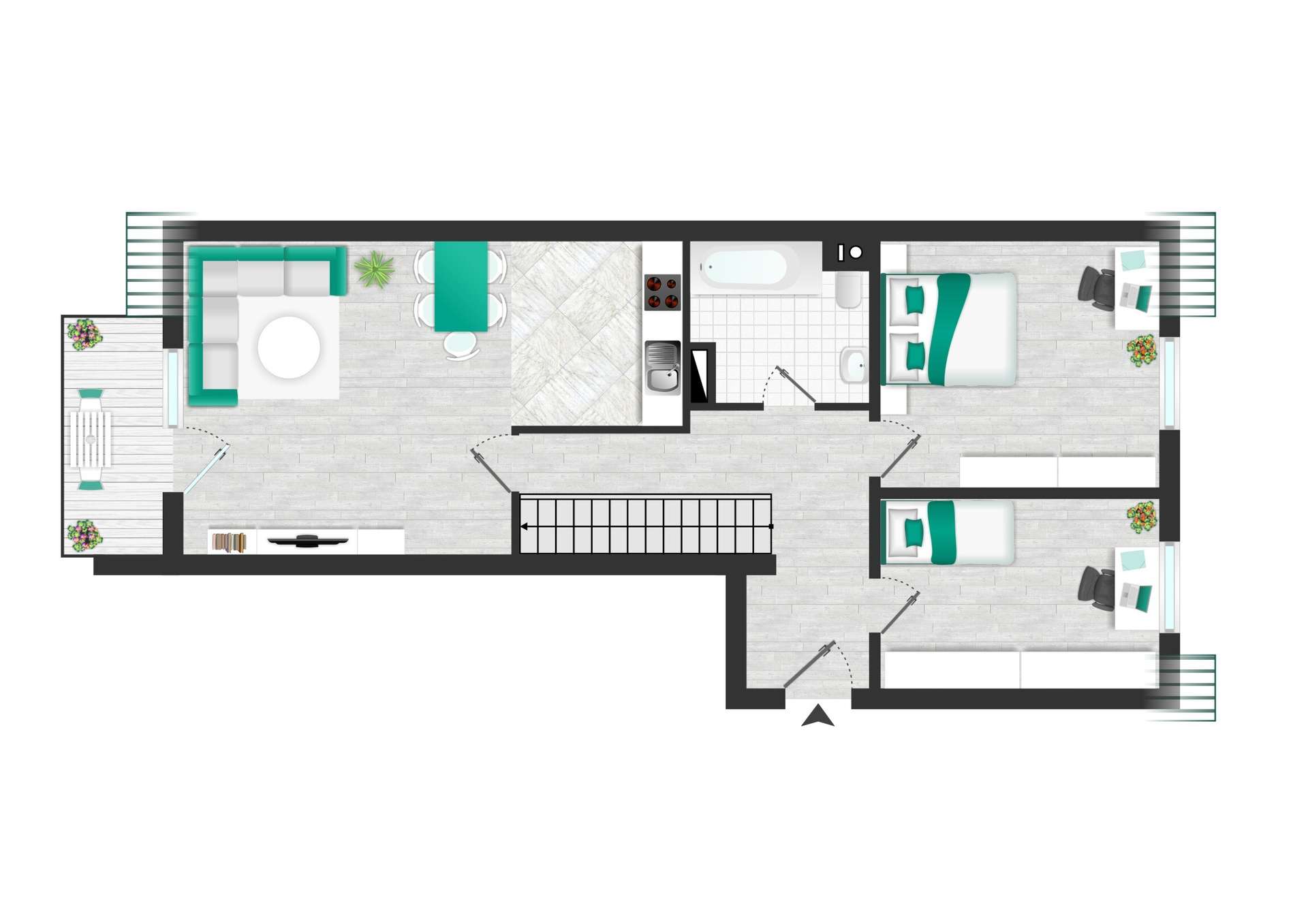 Grundriss unten