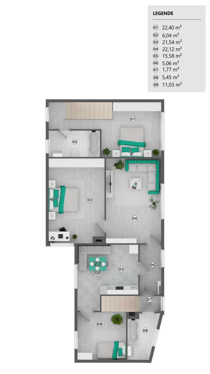 1 OG Haus 2