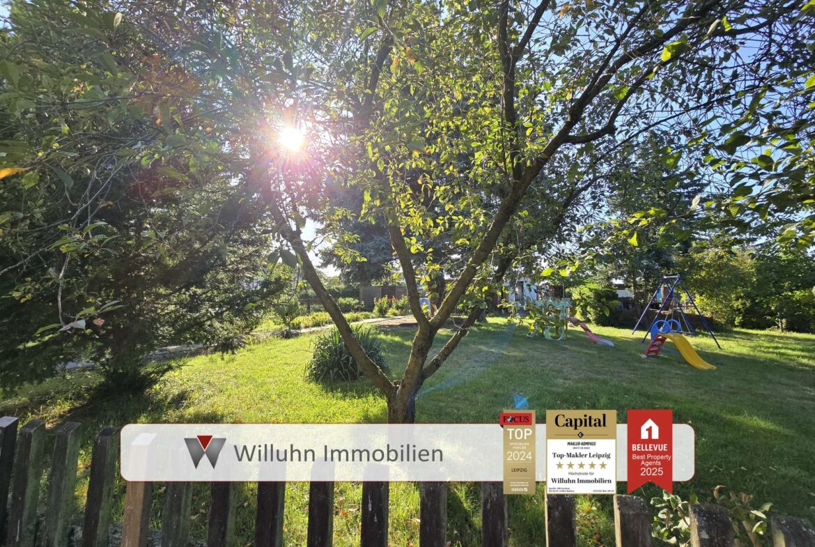 Blick auf das Grundstück