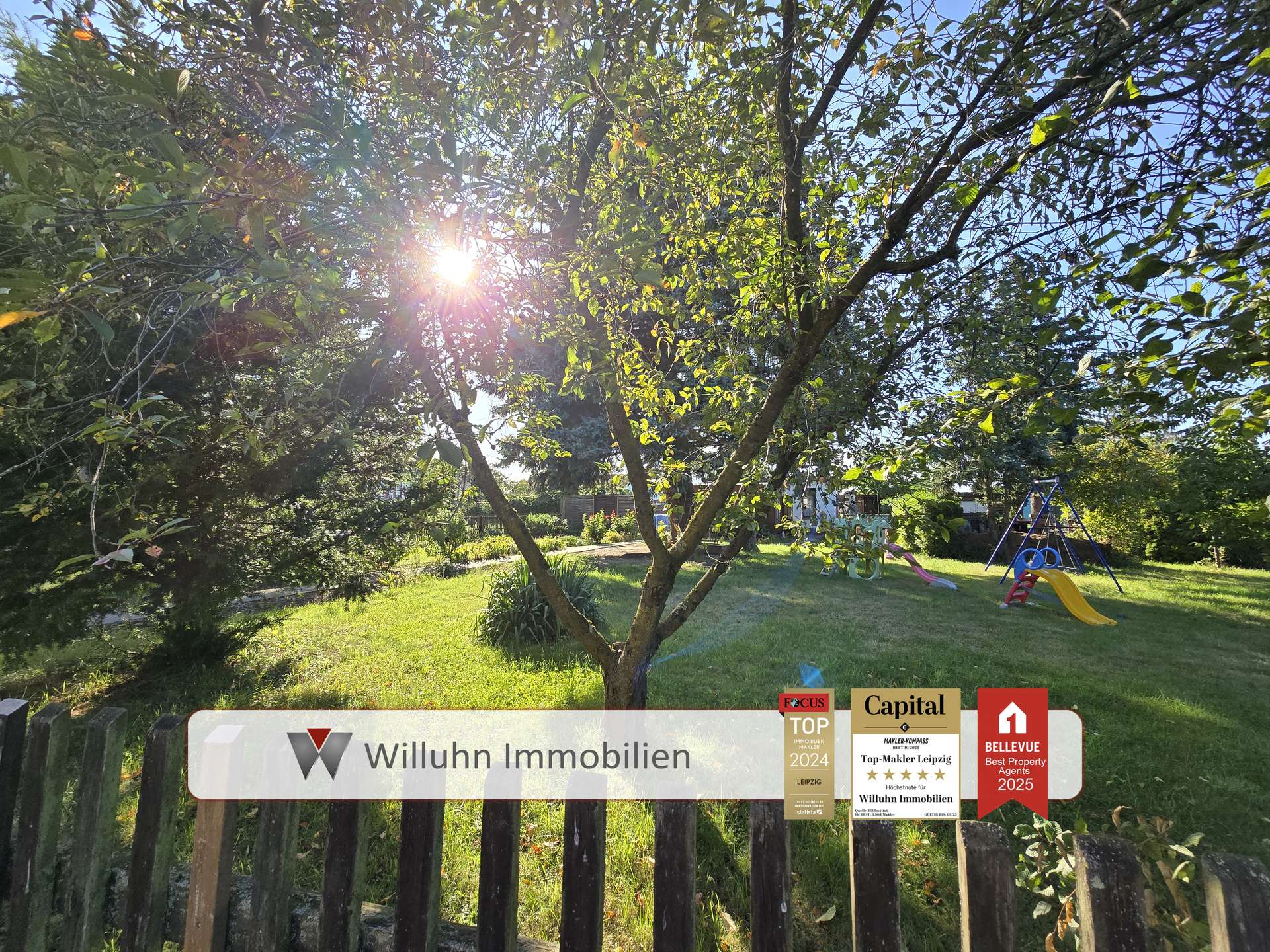 Blick auf das Grundstück