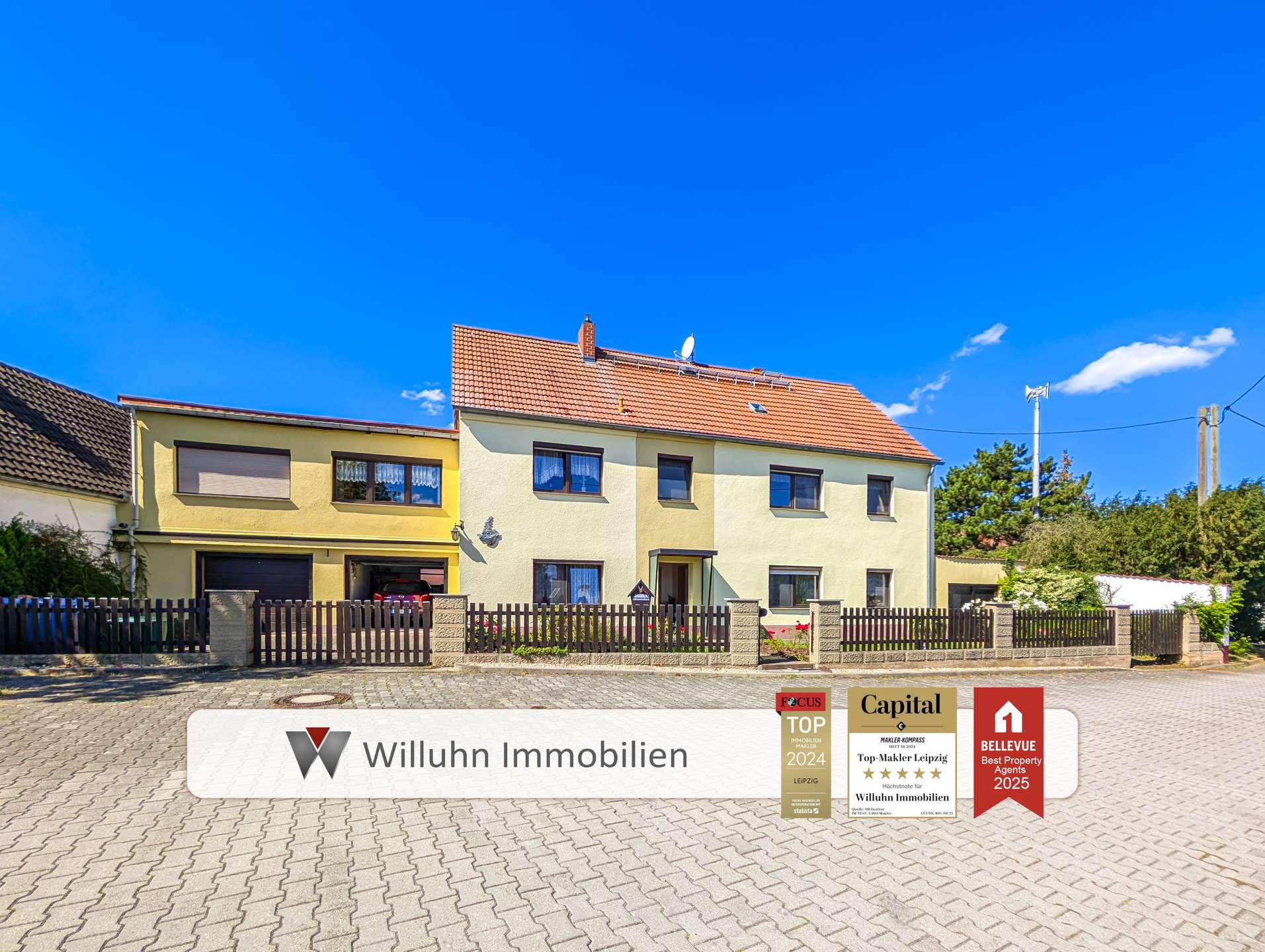 Gesamtansicht Haus+Garagen