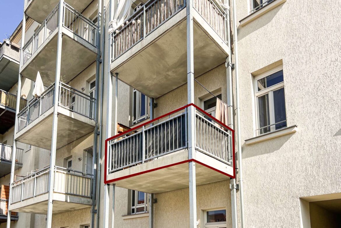 Blick auf den Ost-Balkon