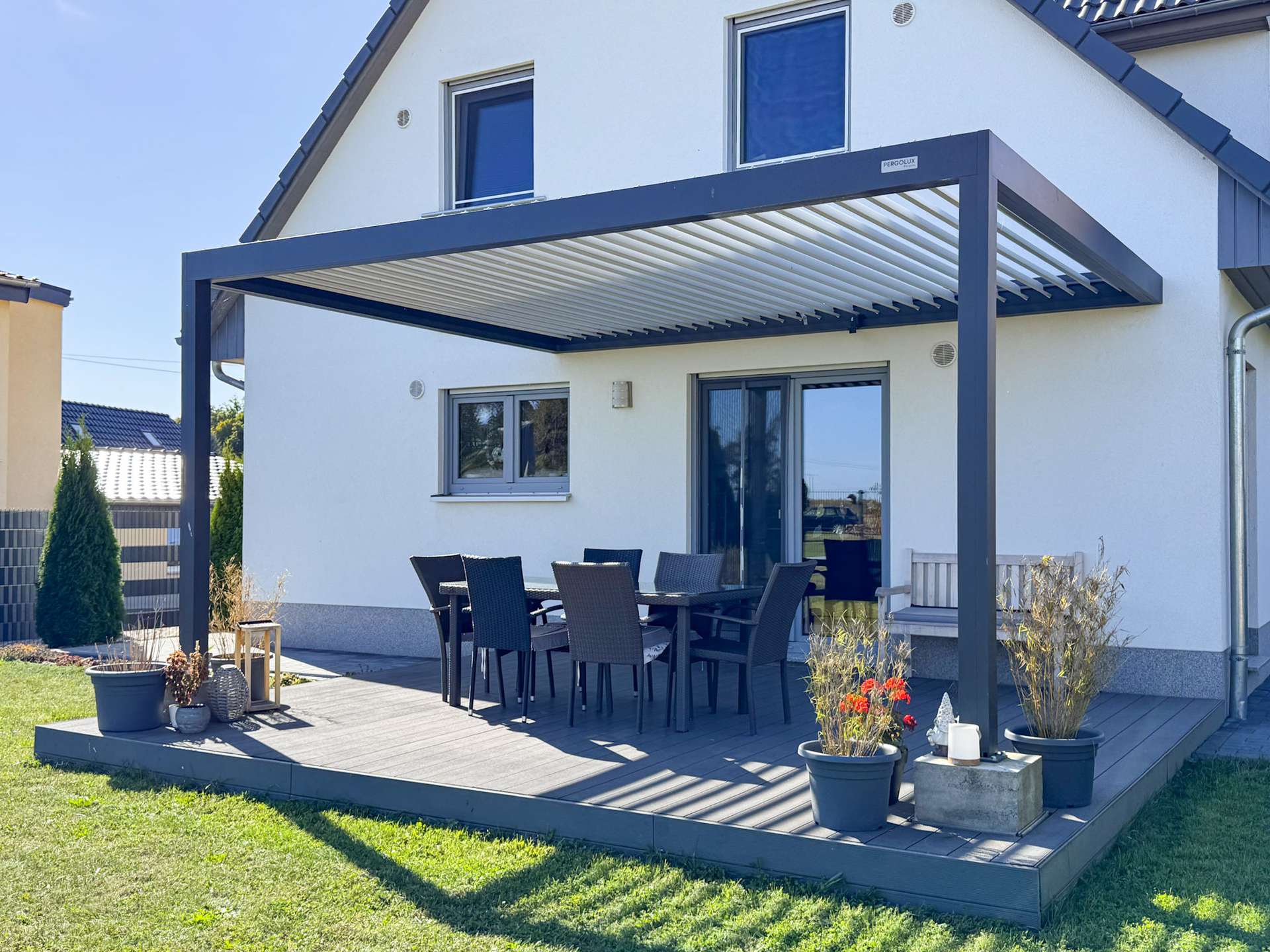 Terrasse in Ostausrichtung