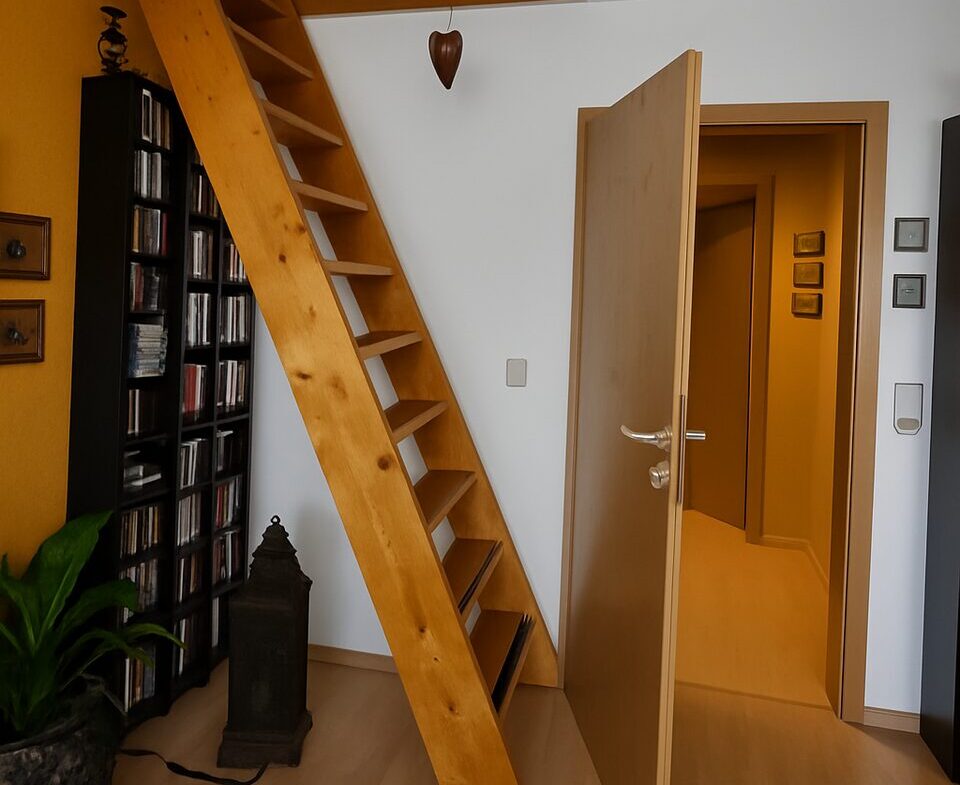 Treppe in den Speicher