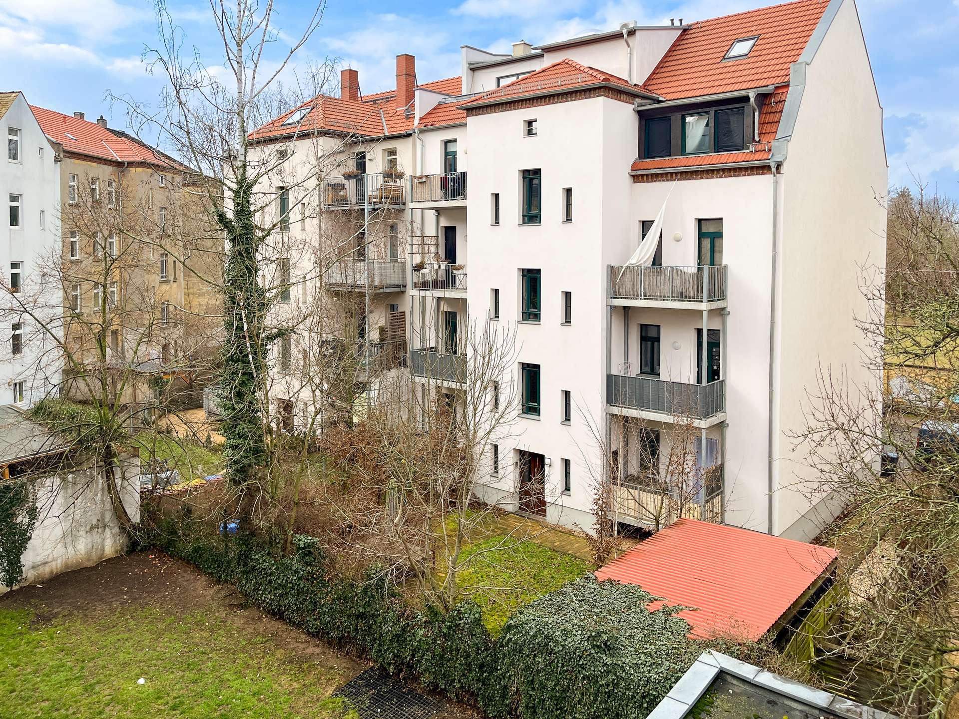 Blick vom Balkon