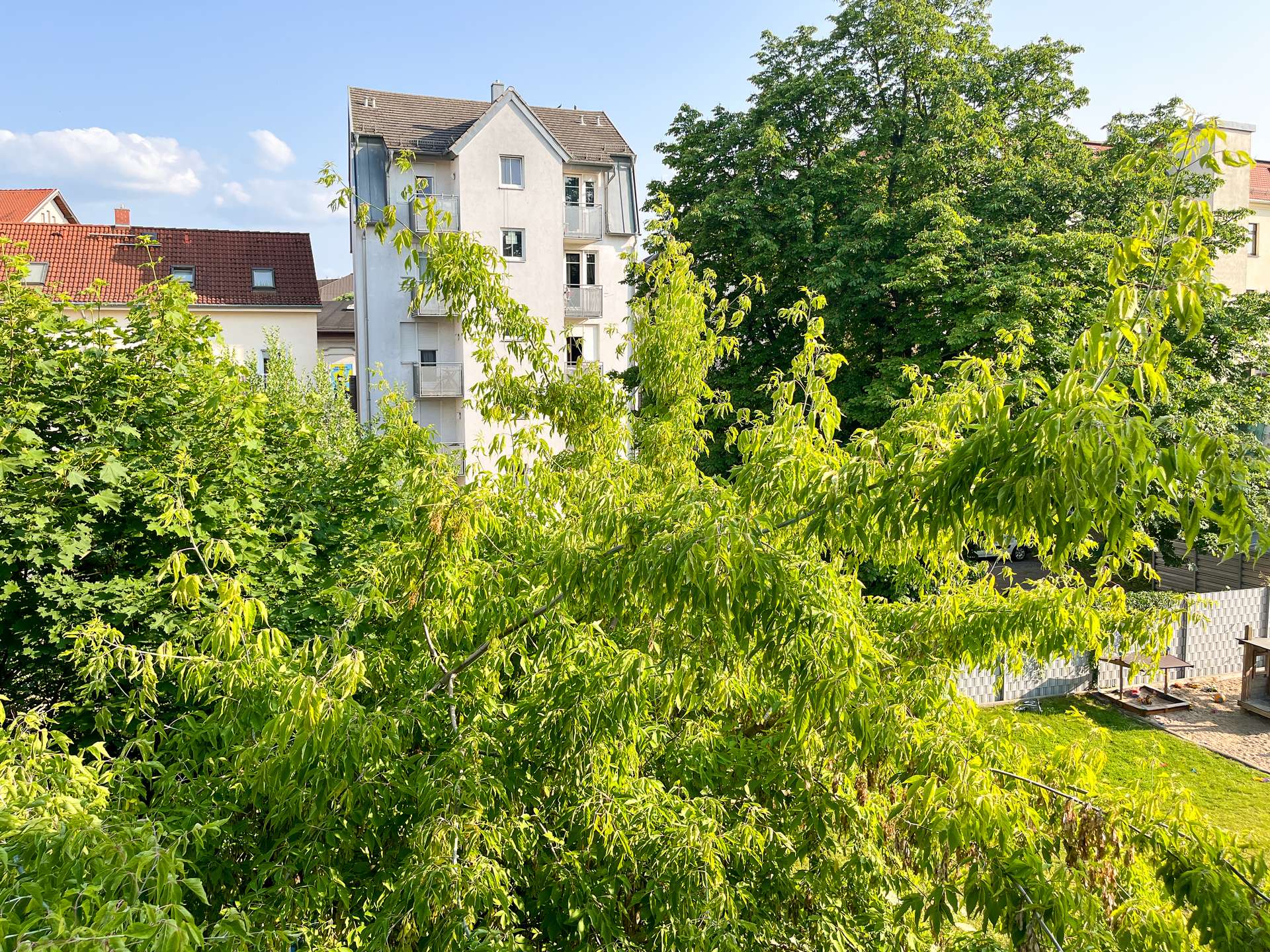 Blick vom Balkon