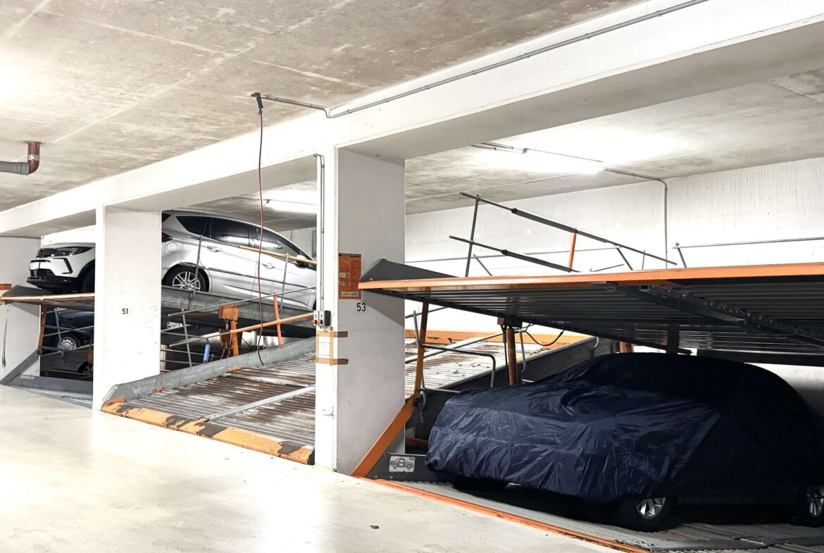 Tiefgarage mit festen Stellplatzzuweisungen