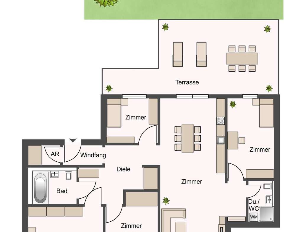 Grundriss - ca 147 qm Wfl