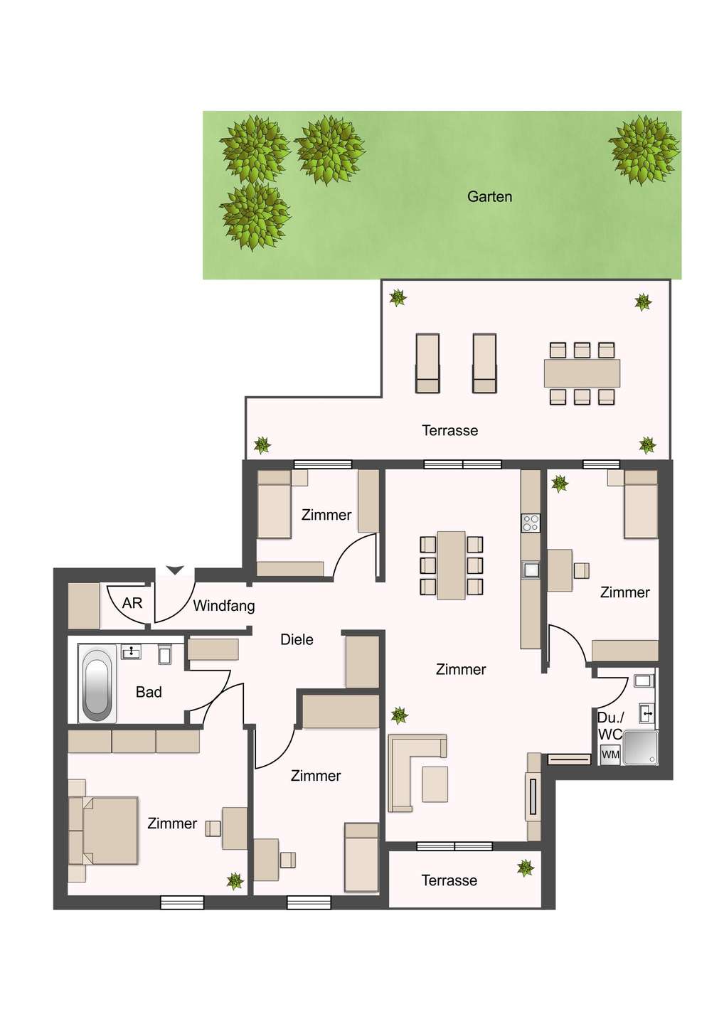 Grundriss - ca 147 qm Wfl