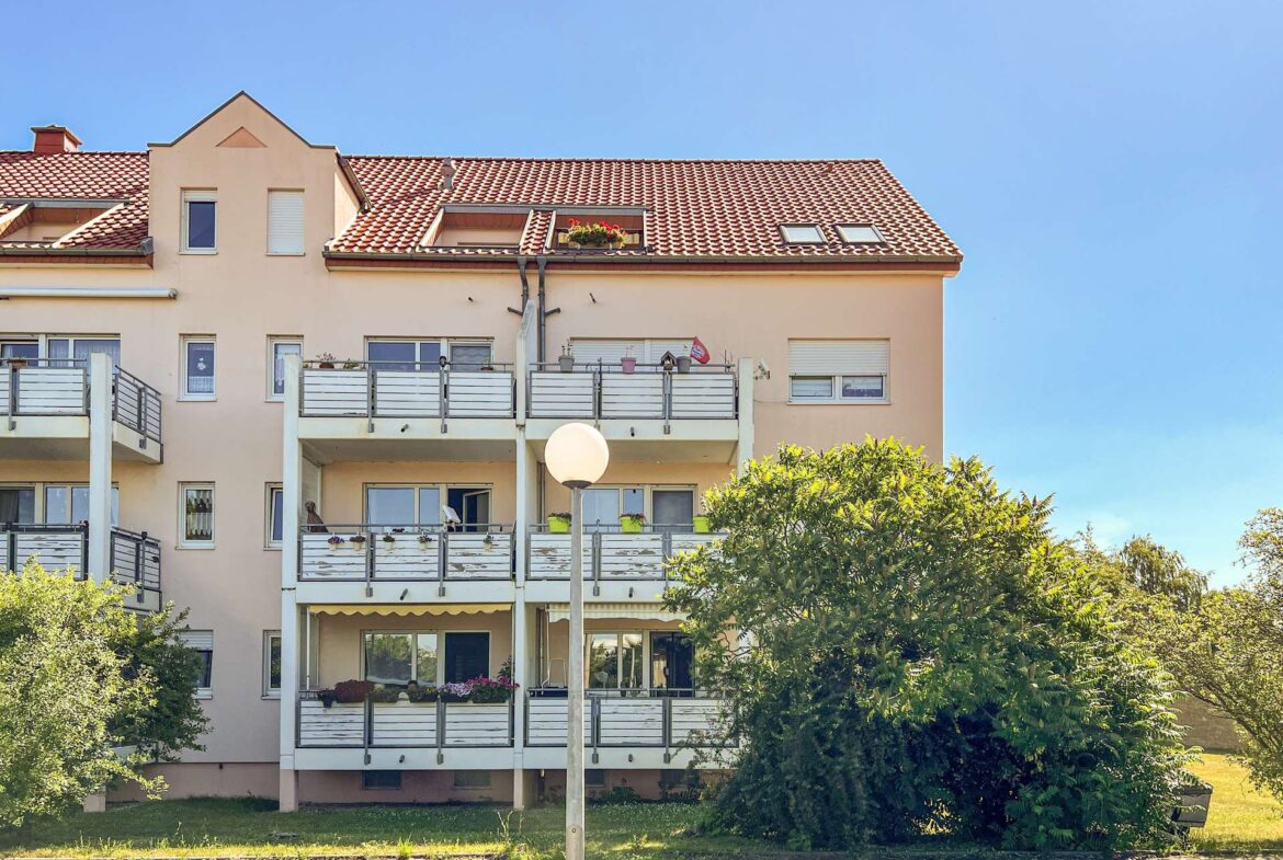 Blick auf die Balkonanlage