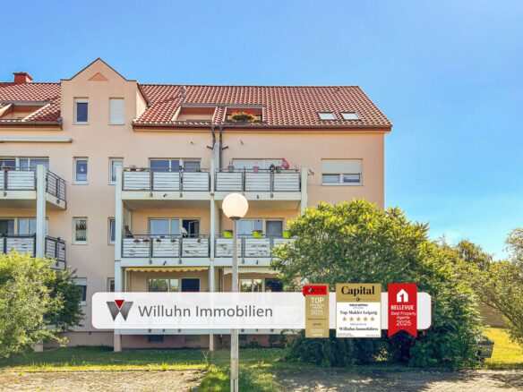 Blick auf die Balkonanlage