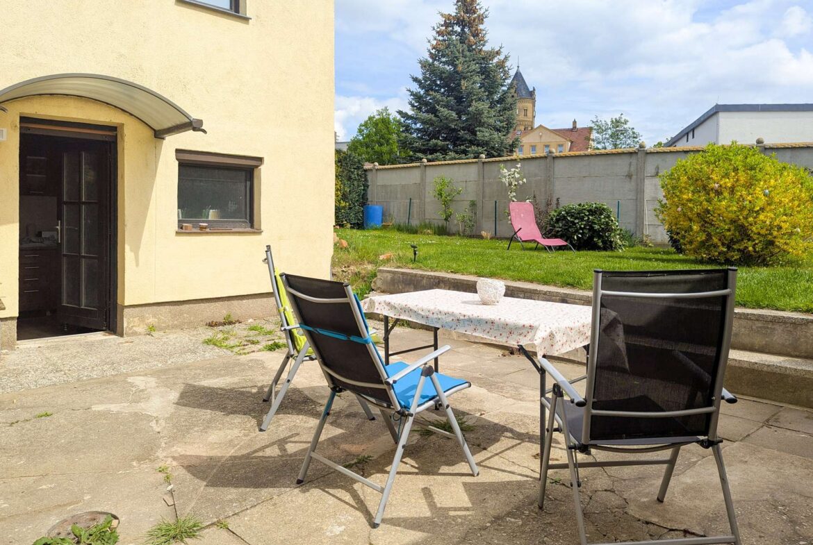 Terrasse vor dem Haus