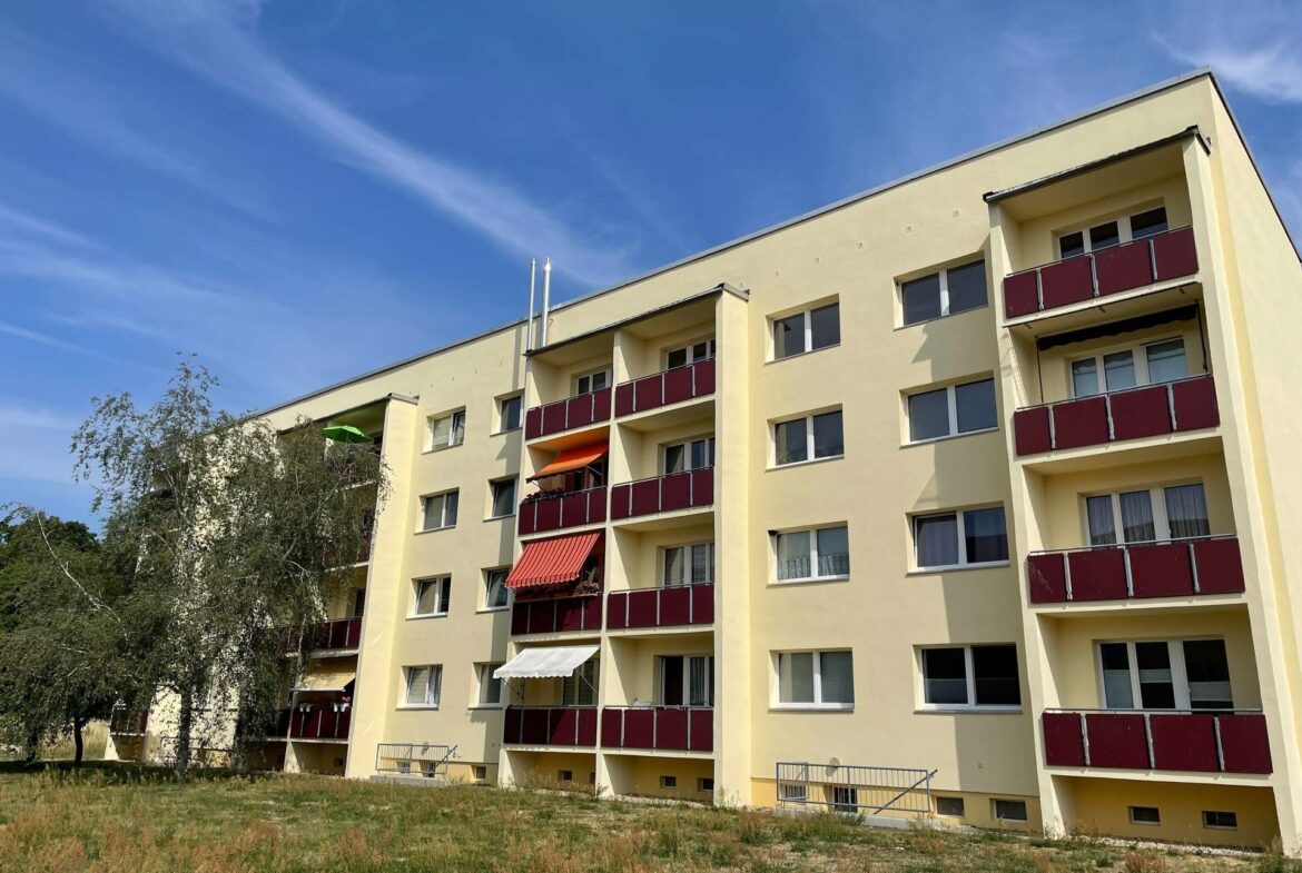 Hinteransicht mit Balkonen