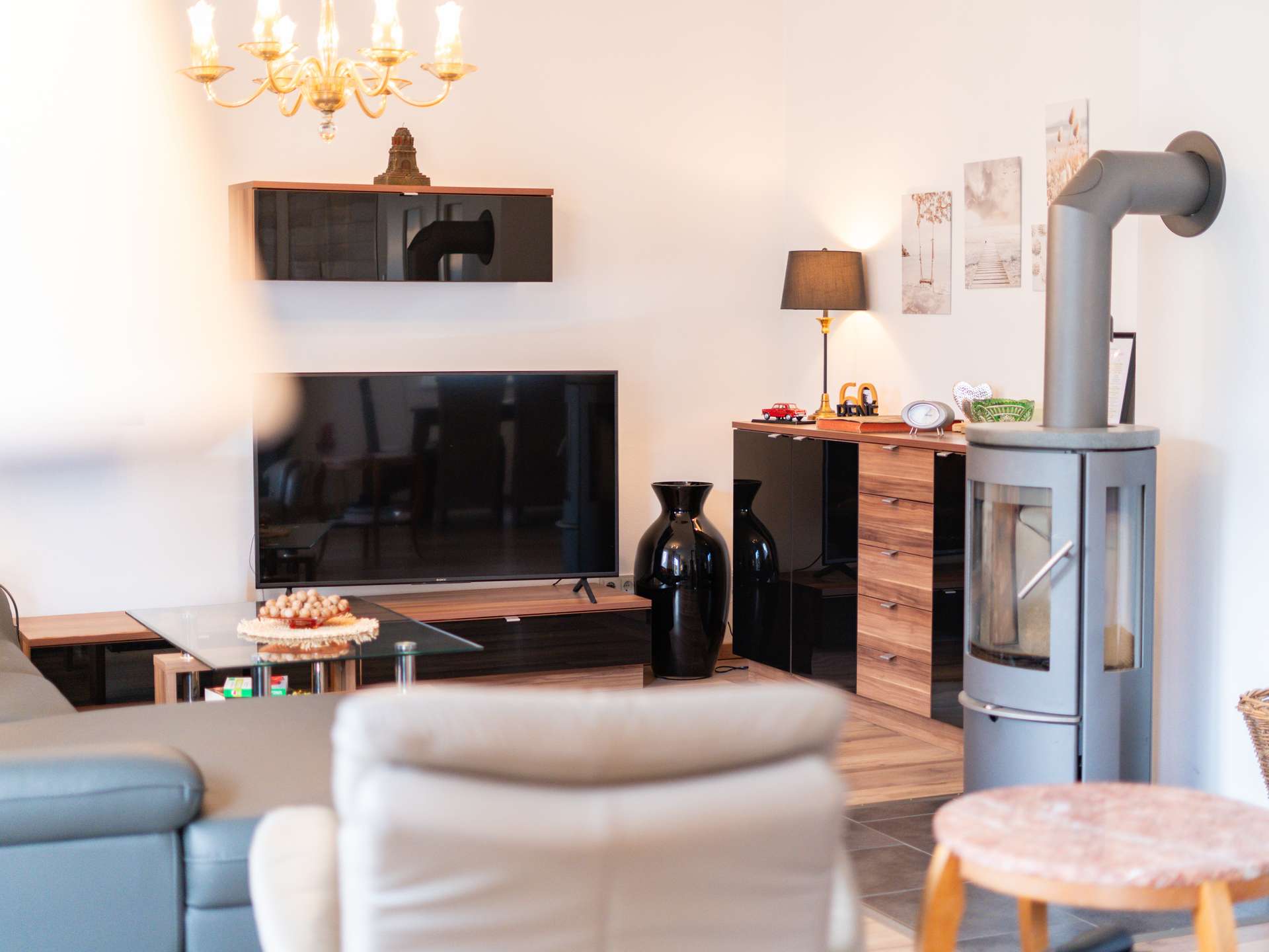 Wohnzimmer Detail Einfamilienhaus Großpösna