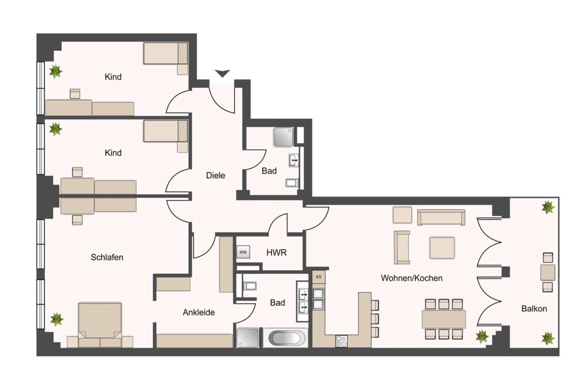Grundriss - ca. 150 qm Wfl.