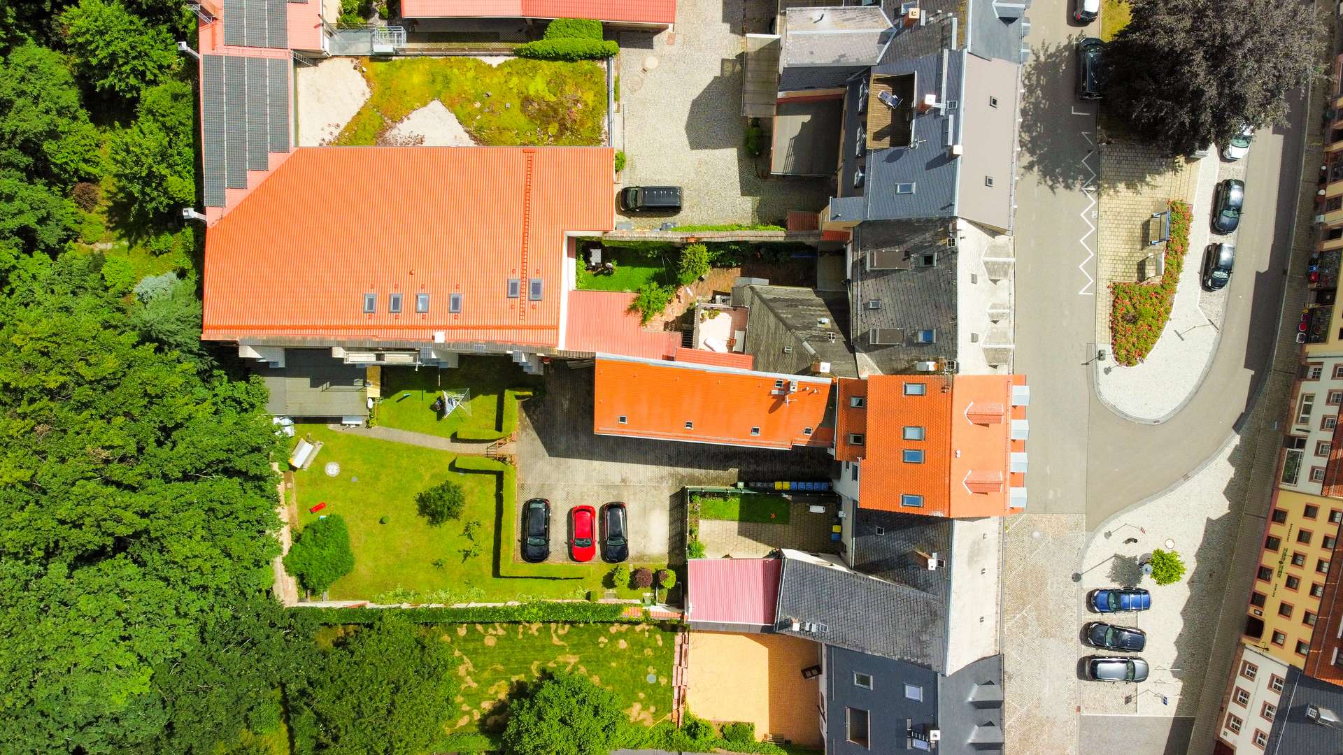 Das Grundstück von oben